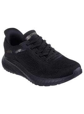 Zapatilla Mujer Skechers Bobs Squad Slip-ins Negro