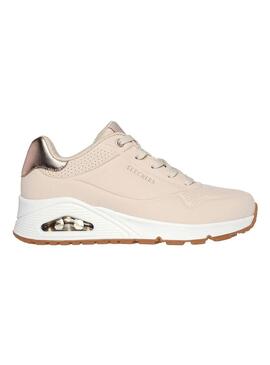 Zapatilla Mujer Skechers Uno Golden Beige