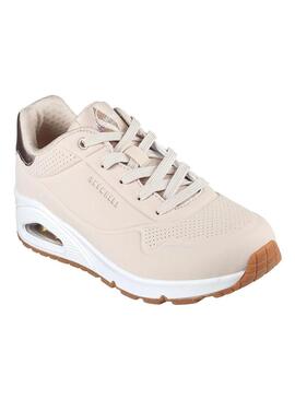 Zapatilla Mujer Skechers Uno Golden Beige