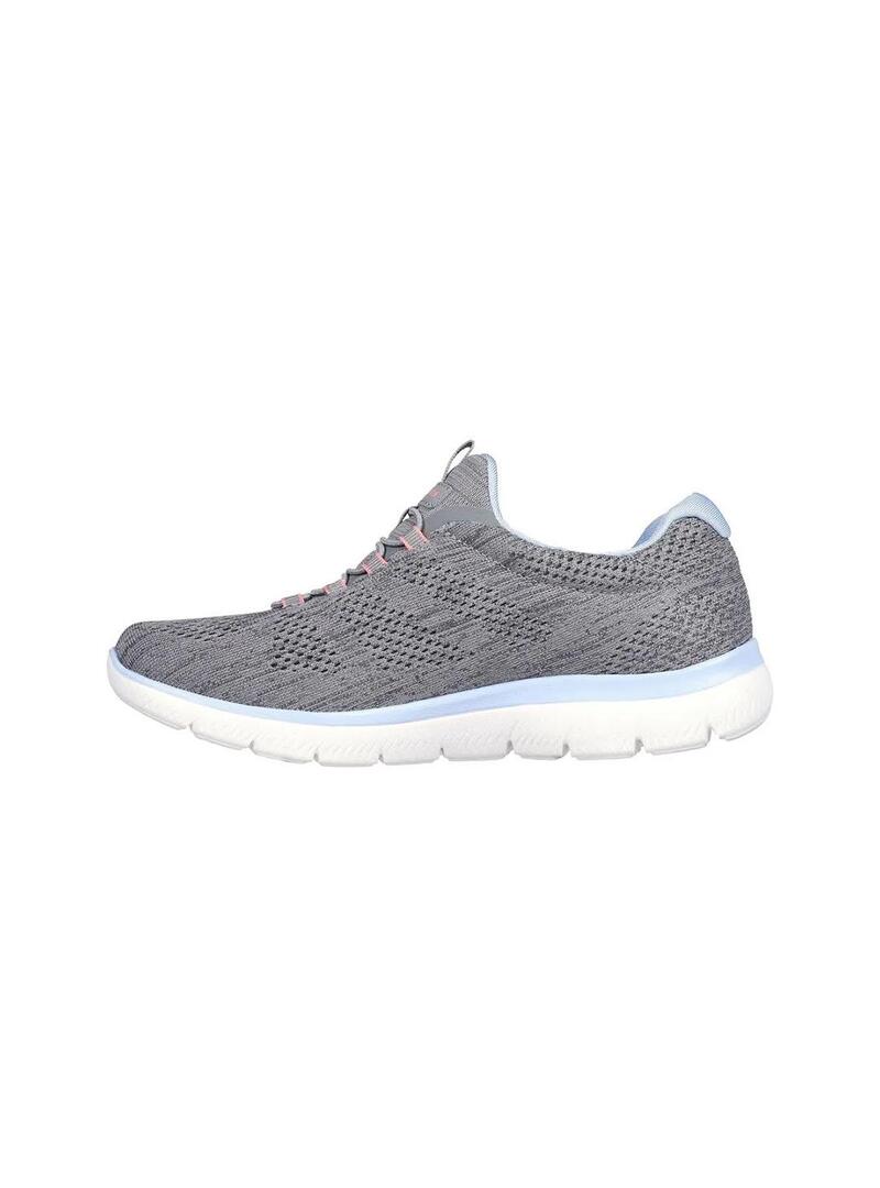 Zapatilla Mujer Skechers Summits Gris