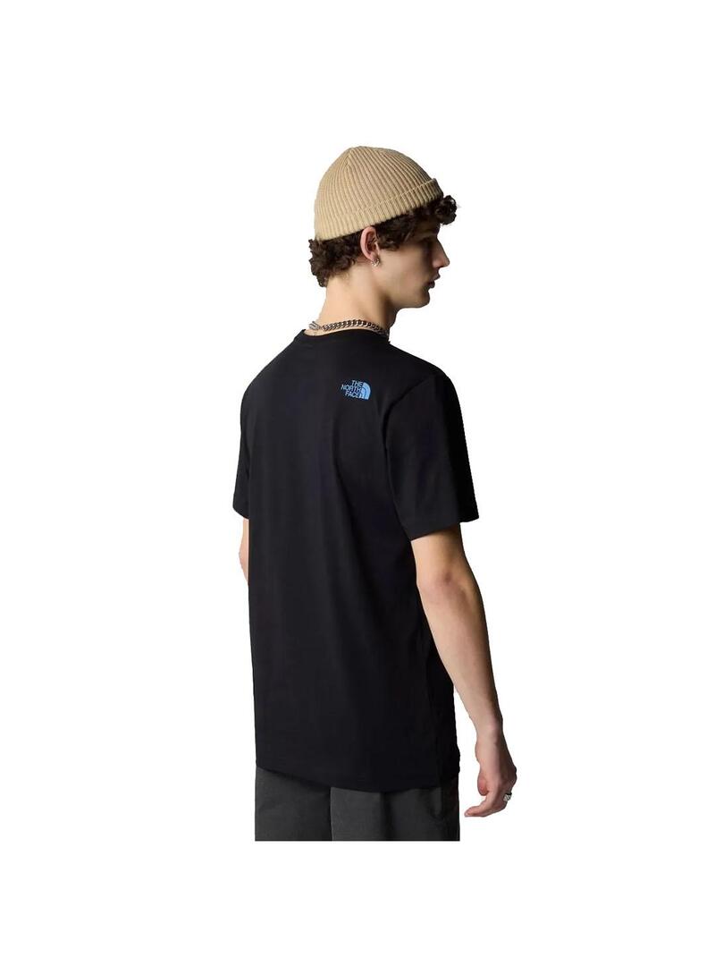 Camiseta Hombre The North Face Mountain Line Negro Azul Beig