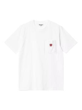 Camiseta Hombre Carhartt WIP Pocket Heart Blanca