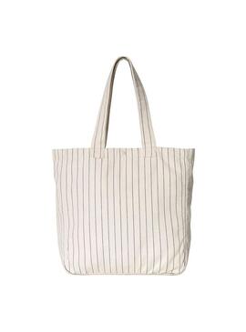 Bolso Unisex Carhartt WIP Hendry Tote Rayas Blanco