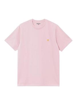 Camiseta Hombre Carhartt WIP Chase Rosa