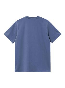 Camiseta Hombre Carhartt WIP American Script Azul