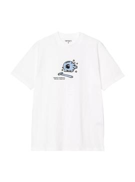 Camiseta Hombre Carhartt  WIP Piggybank Blanca Azul