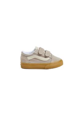 Zapatilla Baby Vans Old Skool V Gris Caramelo