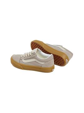 Zapatilla Niño/a Vans Old Skool Gris Caramelo