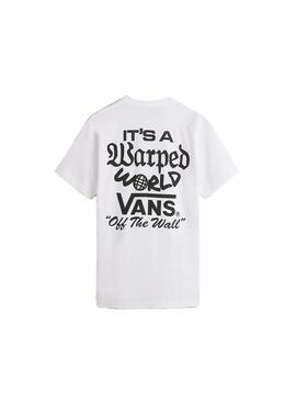 Camiseta Hombre Vans Warped World Blanca