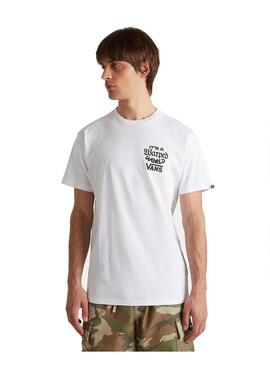 Camiseta Hombre Vans Warped World Blanca