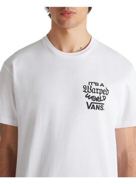 Camiseta Hombre Vans Warped World Blanca