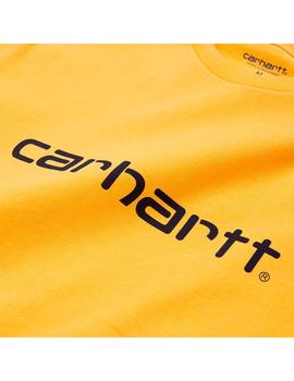 Camiseta Hombre Carhartt WIP Script Mostaza