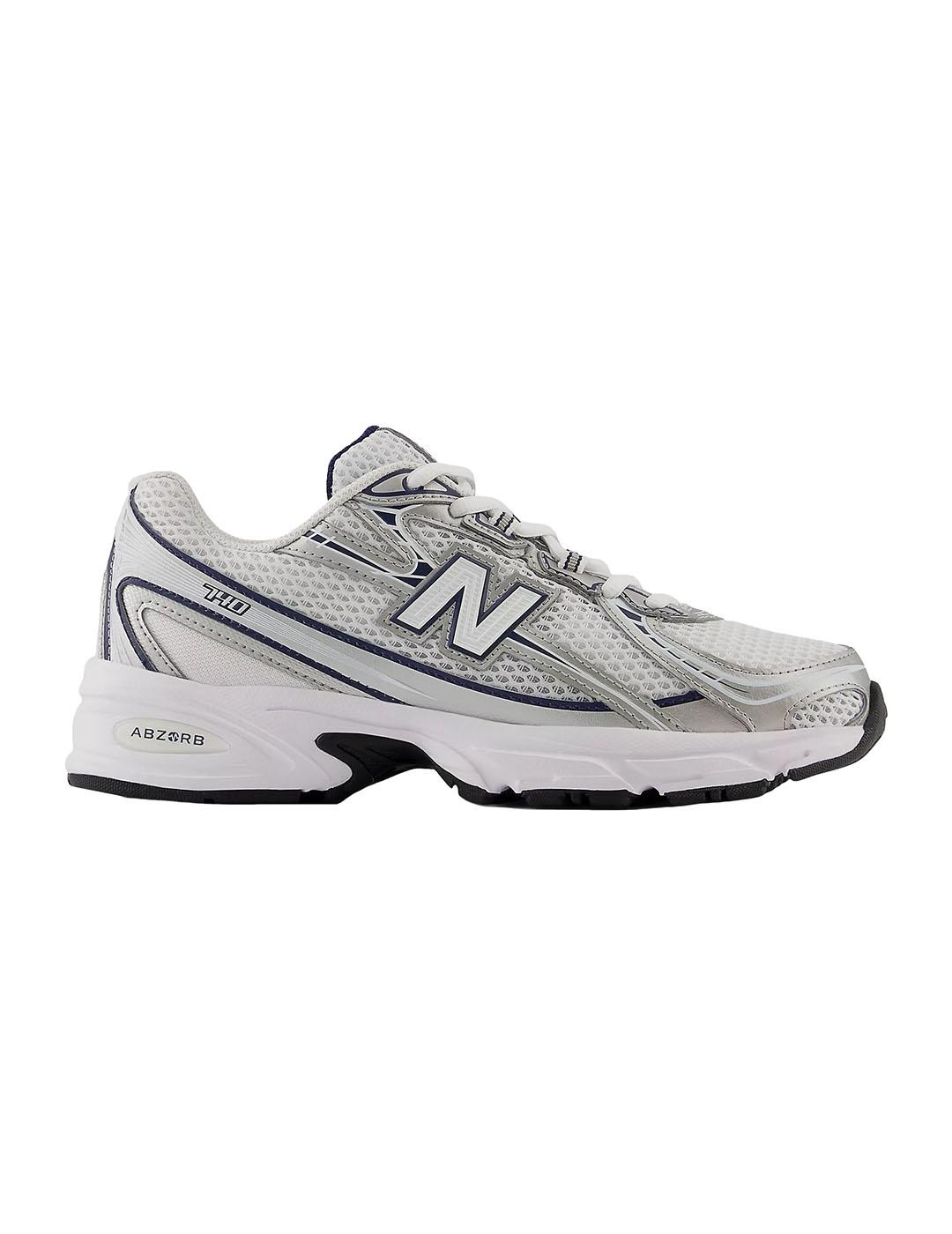 Zapatilla Unisex New Balance 740WN2 Blanco Pl. Mar NEW BALANCE para Unisex | Deportes Trisport