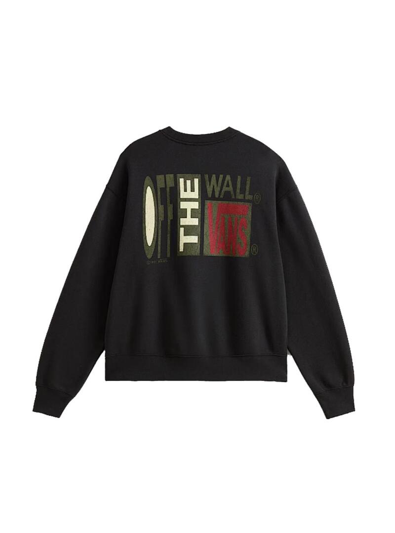Sudadera Hombre Vans Strech Stack Crackle Negra VANS para Hombre | Deportes Trisport