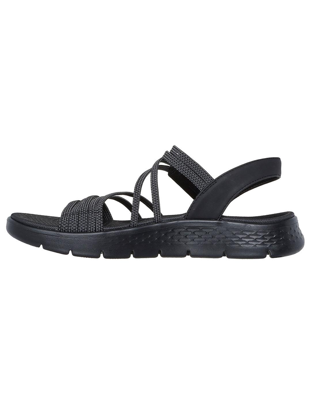 Sandalia Mujer Skechers Go Walk Flex Negro