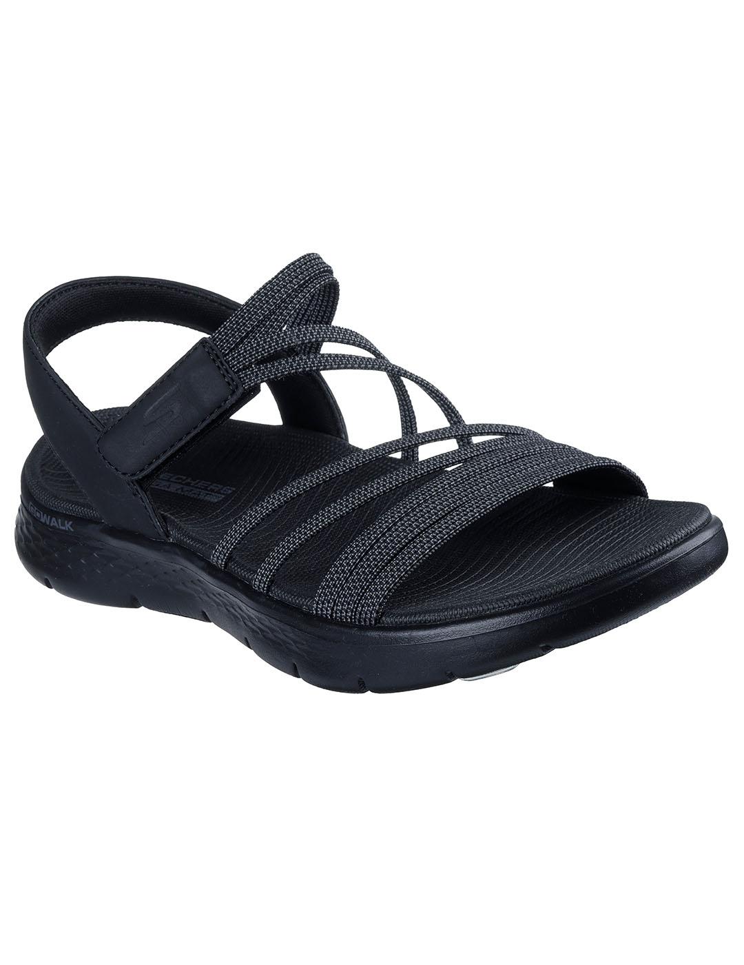 Sandalia Mujer Skechers Go Walk Flex Negro